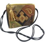 Vintage 80’s Nas Bag Leather Patchwork Crossbody Shoulder Bag Brown Photo 0