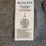 Athleta  Gray Ribbed Knit V-Neck Women's Henley Top Size Small Gray Henley Photo 6