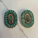 Western Green and Silver Women's Earrings Green Photo 0