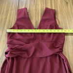 Dress the Population  Alessia Tie Waist Crepe fitted cocktail Dress dark magenta Photo 5