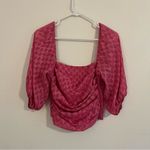 Amanda Uprichard  Fuchsia Geometric Blouse Photo 1