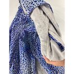 Rebecca Taylor  Leo Fever Blue Leopard Silk Romper Size 4 Photo 5