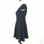 Gracia Womens Fit & Flare Skater Dress Size S Blue Knit Minimalist Preppy Office Photo 2