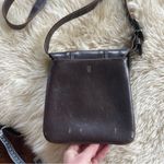 Liz Claiborne Vintage 90s brown leather crossbody bag square mini bag Photo 4