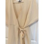 Topshop US 8 Cream Wrap Dress Short Sleeve Tie Waist Casual Party Photo 3