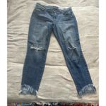 Pistola Distressed Shark Bite Raw Edge Hem Stretch Denim Skinny Jeans 30 Photo 2