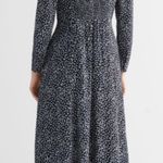 & Other Stories & Other Stories Black Print Puff Long Sleeve Midi Dress Photo 2