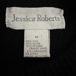 Jessica Roberts Vintage 80s/90s Embellished Floral Sweater Long Sleeve Women's Black Size M Photo 8