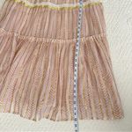 Venus Striped Strapless Embroidered Maxi Dress Metallic Boho Women’s Large Photo 3