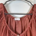 By Together  Mauve Polka Dot Button Down Blouse Size Med EUC #5566 Photo 3