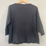 Karen Scott Vintage Gray Shirt Leaves Apples Gold Bicycle and Red Accents Fall Photo 3