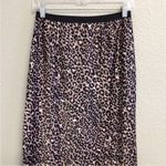 Victoria's Secret  Knit Riot Satin Feel Long Slip Skirt Leopard Print Photo 3