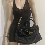 Michael Kors MICHAEL Hamilton Large Black Pebbled Leather Satchel Shoulder Bag Photo 3