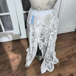 Cupshe NWT  Womens White Embroidered‎ Swim Cover Up Skirt XS Small Photo 1