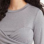 VERO MODA New Nelly Ruched Knit Top, Heather Gray, Sz. XS but runs small Photo 3