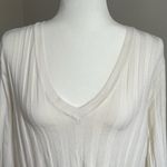 Boohoo Cream Bell Sleeve Ribbed Blouse Size 20-22 Photo 1