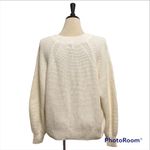 A New Day A.N.D. Ivory Knit V Neck Pullover Chunky Sweater Long Sleeve NWT XXL Photo 5