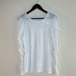 We The Free Free People Natasha Long Sleeve Tee Size Medium Alabaster White  Photo 2