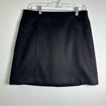 Loft  Black Suede A-Line Skirt With Back Zipper in Size 6 Photo 1