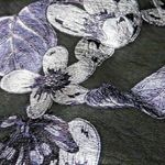 ZARA small a line ruffle floral faux leather mini skirt Photo 5