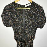 Faithfull the Brand Alena La Contrie Black Floral Wide Leg Crop Jumpsuit 2 XS Photo 4