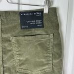 Veronica Beard Cotton Crosbie High Rise Crop Wide Leg Green Corduroy Pants 30 Photo 8