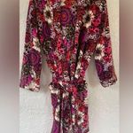 Vera Bradley  Rosewood Floral Wrap Fleece Hooded Bath Lounge Robe; size S/M Photo 0