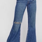 We The Free  Blue Distressed Flare Jeans Photo 0