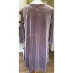 Agnes & Dora Velvet Swing Dress Purple Long Sleeve Size L Soft Stretchy A Photo 2