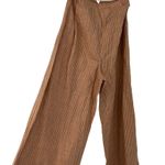 SEE U SOON BROWN WITH BLACK STRIPES CROPPED WIDE LEG ROPE BELT SIZE 4 Photo 2