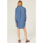 THAKOON Light Blue Wash Denim Button Up Front Mini Oversized Shirt Dress Size 4 Photo 1