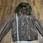 ✨STUNNING✨ Vintage 100% Lambskin Moto Bomber Jacket in Chocolate Brown Size XL Photo 8