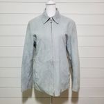 Ralph Lauren Lauren Light Blue Suede Leather Womens Jacket Size M Photo 1