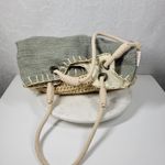 Sun n Sand Woven Tote 18"x17" Large Gray Tan Beach Pool Shoulder Bag Summer Gray Photo 2