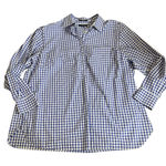 Lands' End  Blue and White Checkered Women's Shirt Photo 0