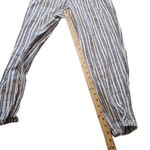 Aerie  Small Size S Blue White Pinstripe Jumpsuit Sleeveless Pockets Bow Photo 2