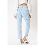 Kancan High Rise Stripe Mom Jeans Blue Size 28 Photo 1