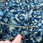 Free People Blue & Cream Floral Print Cropped Mid Rise Pants Sz 0 NEW Photo 5