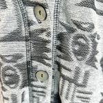 Vintage 80s Contempo Casuals Aztec Southwestern Oversized V Neck Cardigan Small Gray Photo 5