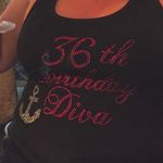 36th Birthday Diva Tank Top 3X Black Photo 1