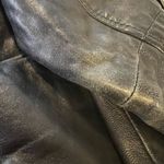 Mango Black Leather Biker Jacket Size XS Photo 5