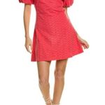 Free People Apricot Rose Eyelet Mini Dress in Strawberry Spritz, Size S NWT $138 Photo 10