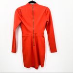 NBD X NAVEN Revolve Alicia Bodycon Long Sleeve Orange Tulip Dress Cut Out Photo 1