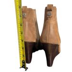 Sam Edelman Wedge Boots Womens Size 8.5 Tan Leather Chelsea Pointed Toe Booties Photo 4