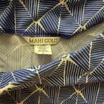 Womens mahi gold Geometric Patterned Dress in blue and White Black Size L Photo 1