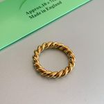 Thick Twisty Ring Gold Stacking Ring Photo 4