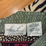 Kathie Lee Collection Vintage animal‎ stripe neck slit midi dress size 14 zebra tribal African light Photo 3