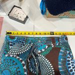 Retro Watcher Psychedelic 70s Cotton Low Rise Flare Pants Y2K Blue Festival 34 Size M Photo 7