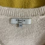 Frnch Paris Chevron Colorblock Sweater S Yellow White Soft Knit Slouchy Photo 2