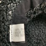 Vintage 100% paper lightweight black crochet floppy hat Photo 8